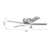 Vaczon 52 Inch Double-sided Blades Flush Mount LED Ceiling Fan with APP and Remote Control - Sweatfully