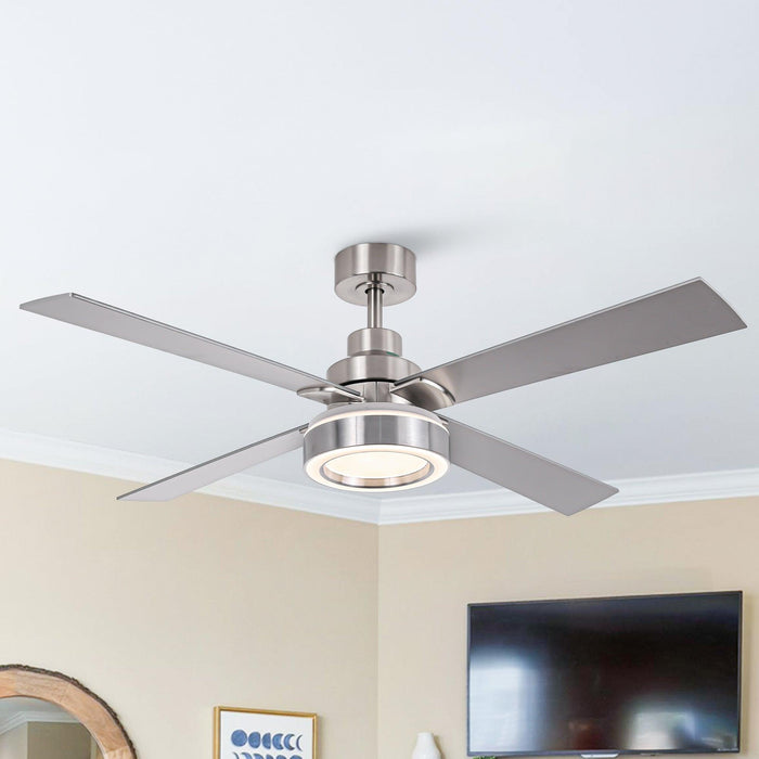 Vaczon 52" Down Mount Ceiling Fan with LED Light and Remote Control - Sweatfully