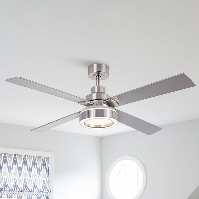 Vaczon 52" Down Mount Ceiling Fan with LED Light and Remote Control - Sweatfully