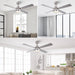 Vaczon 52" Down Mount Ceiling Fan with LED Light and Remote Control - Sweatfully