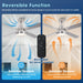 Vaczon 52" Down Mount Ceiling Fan with LED Light and Remote Control - Sweatfully