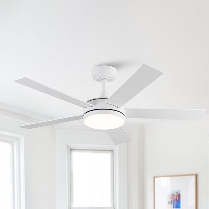 Vaczon 48" 5 Blades Industrial DC Motor Ceiling Fan with LED Lighting and Remote Control - Sweatfully