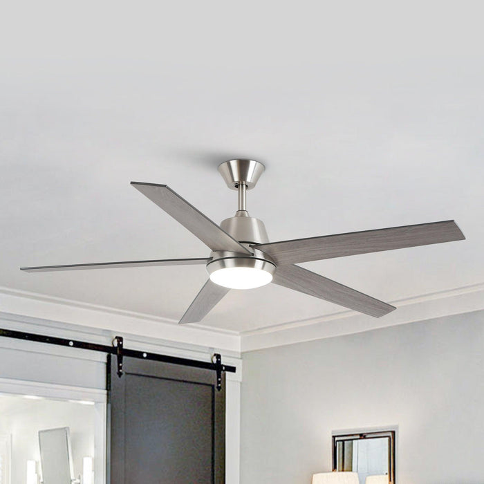 52" Vaczon 5 Blades Ceiling Fan with LED Light and Remote Control - Sweatfully