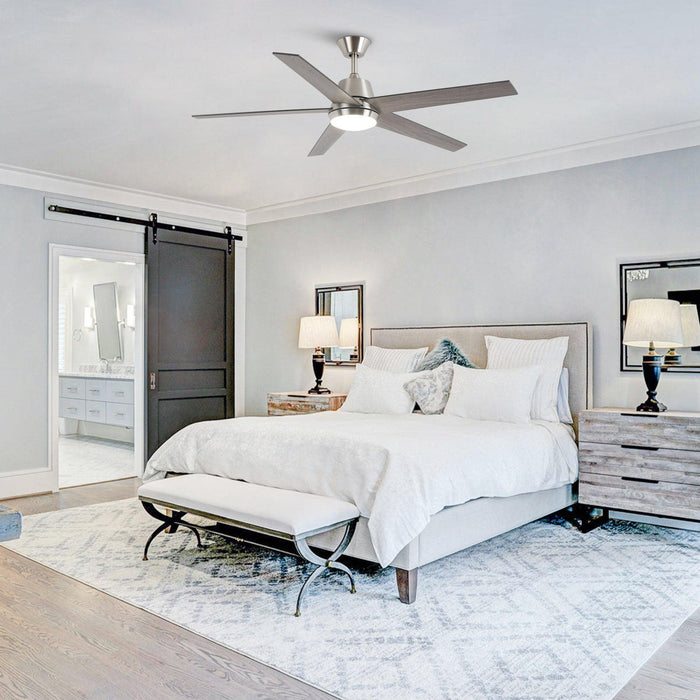 52" Vaczon 5 Blades Ceiling Fan with LED Light and Remote Control - Sweatfully
