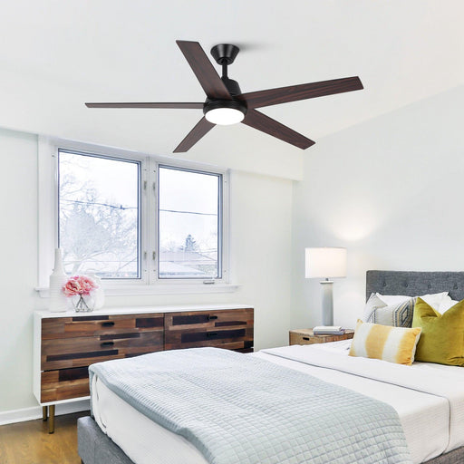 52" Vaczon 5 Blades Ceiling Fan with LED Light and Remote Control - Sweatfully
