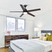 52" Vaczon 5 Blades Ceiling Fan with LED Light and Remote Control - Sweatfully