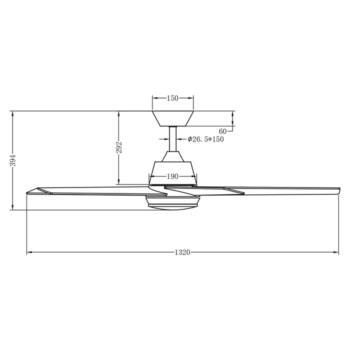 52" Vaczon 5 Blades Ceiling Fan with LED Light and Remote Control - Sweatfully
