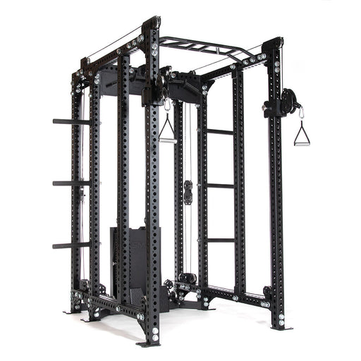 Power Rack with Dual Cable Stack & Accessories - Vanta Series - Sweatfully