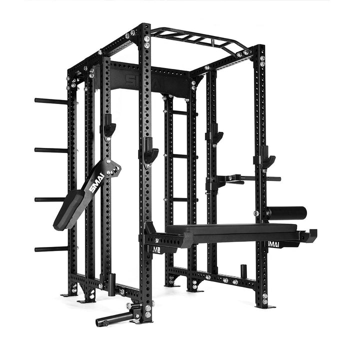 Power Rack with Dual Cable Stack & Accessories - Vanta Series - Sweatfully