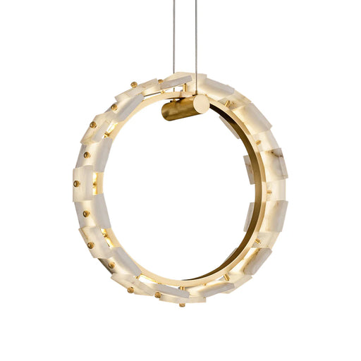 Vertical Ring Alabaster Pendant Lamp - Sweatfully