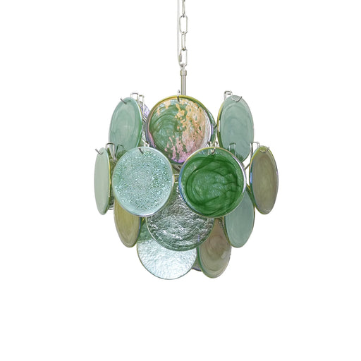 Vintage Murano Green Glass Chandelier - Sweatfully