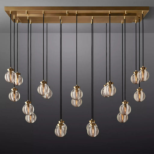 Fantasy Pearl Ball Linear Chandelier 54" - Sweatfully