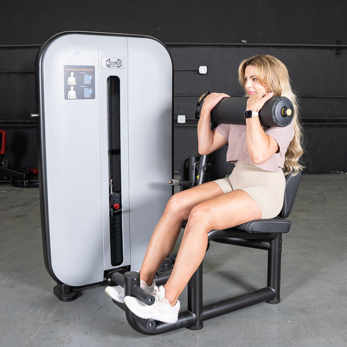 Vogue AB/Back Combo - Muscle D Fitness - Adjustable - Pin Selectorized - Abdominal Back Workouts - Sweatfully