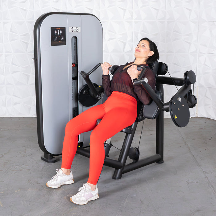 Vogue Biceps Curl - Muscle D Fitness - Adjustable - Pin Selectorized - Arm Curl Machine - Sweatfully