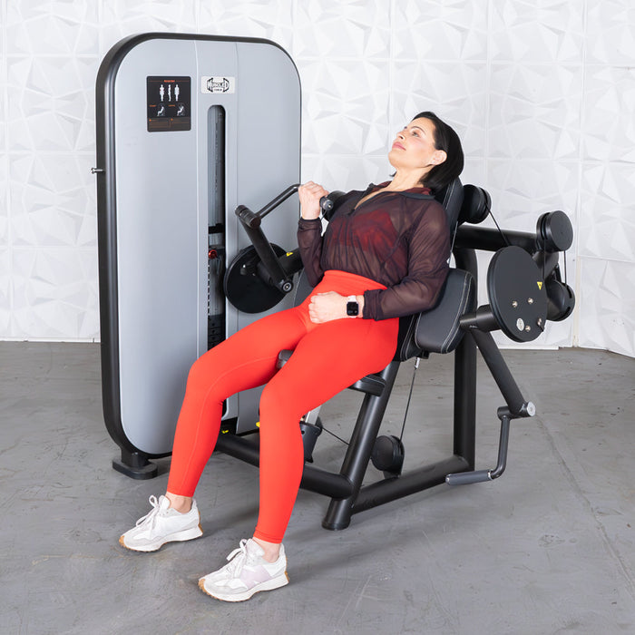 Vogue Biceps Curl - Muscle D Fitness - Adjustable - Pin Selectorized - Arm Curl Machine - Sweatfully