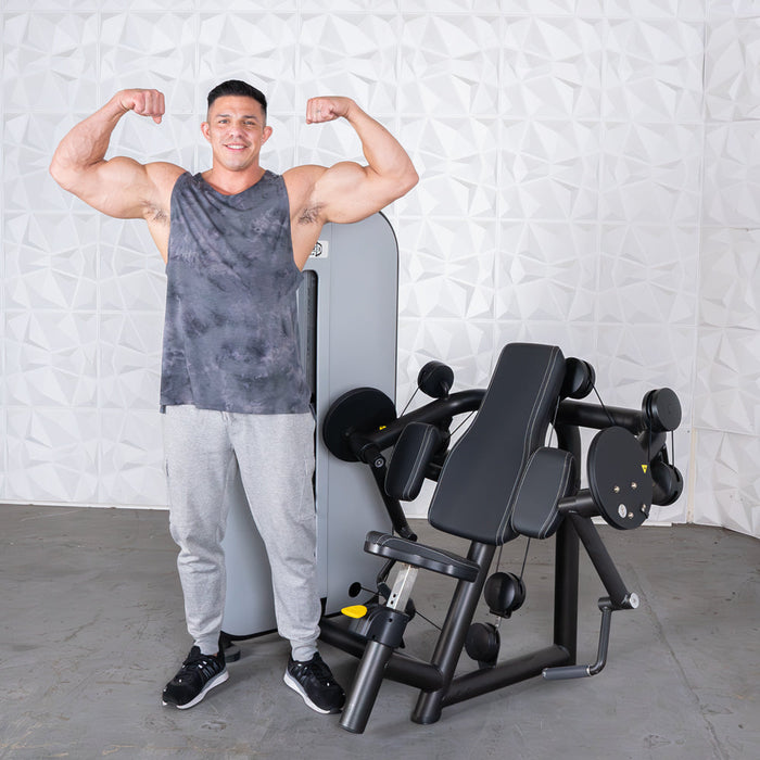Vogue Biceps Curl - Muscle D Fitness - Adjustable - Pin Selectorized - Arm Curl Machine - Sweatfully