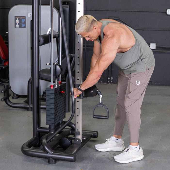Vogue Cable Crossover - Muscle D Fitness - Pin Selectorized - Chest Back Combo Workouts - Sweatfully
