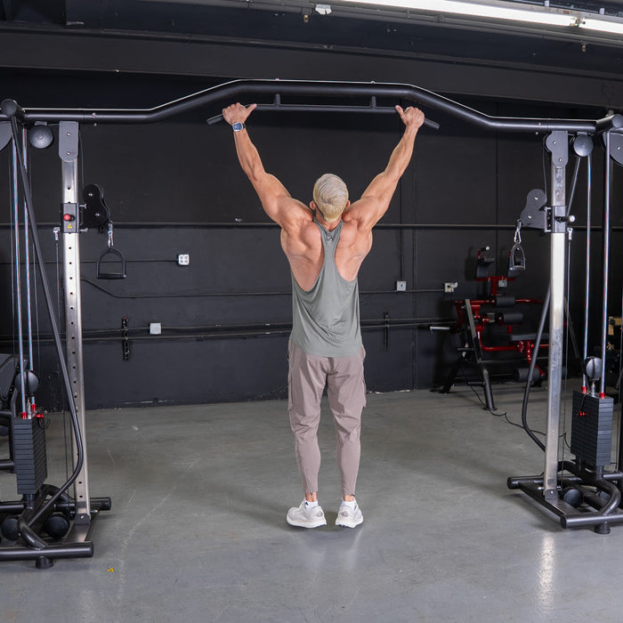 Vogue Cable Crossover - Muscle D Fitness - Pin Selectorized - Chest Back Combo Workouts - Sweatfully