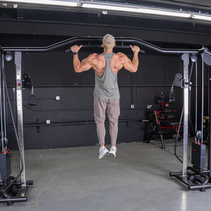 Vogue Cable Crossover - Muscle D Fitness - Pin Selectorized - Chest Back Combo Workouts - Sweatfully
