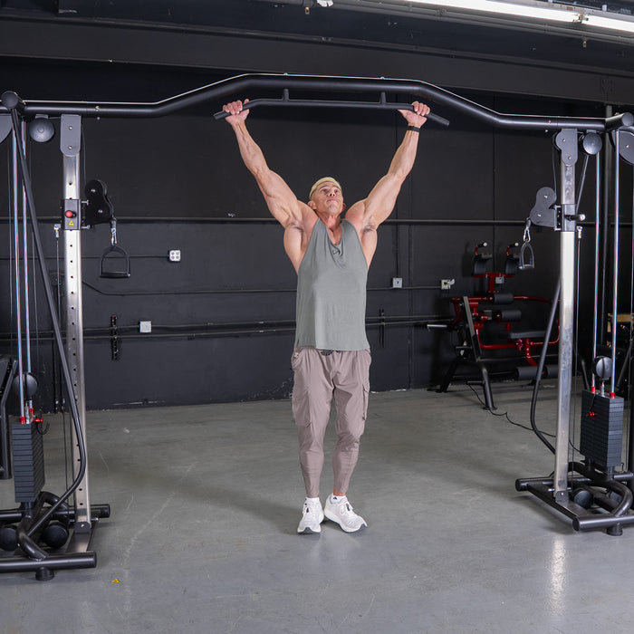 Vogue Cable Crossover - Muscle D Fitness - Pin Selectorized - Chest Back Combo Workouts - Sweatfully