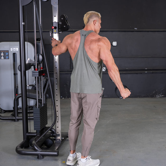 Vogue Cable Crossover - Muscle D Fitness - Pin Selectorized - Chest Back Combo Workouts - Sweatfully