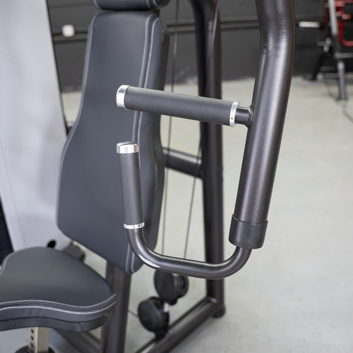 Vogue Chest Press - Muscle D Fitness - Adjustable Seat - Pin Selectorized - Pec Workout - Sweatfully