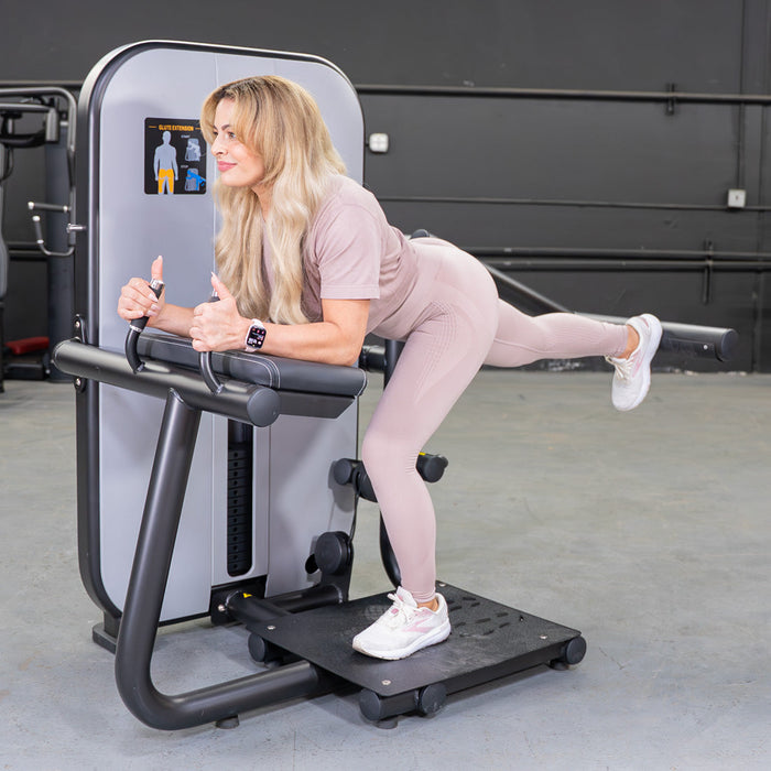 Vogue Glute Extension - Muscle D Fitness - Pin Selectorized - Leg Workout - Sweatfully
