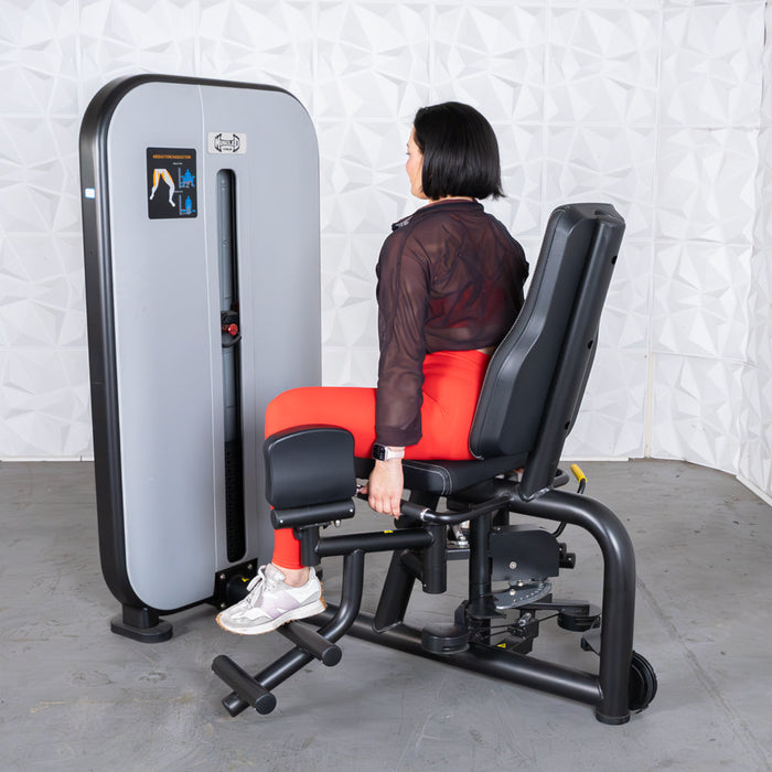 Vogue Inner/Outer Thigh - Muscle D Fitness - Adjustable Seat - Pin Selectorized - Leg Workout Combo - Sweatfully