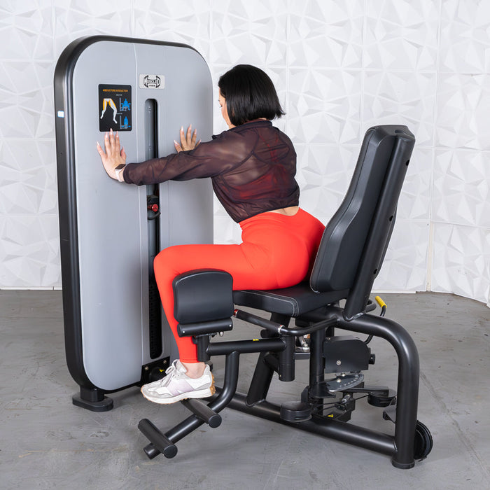 Vogue Inner/Outer Thigh - Muscle D Fitness - Adjustable Seat - Pin Selectorized - Leg Workout Combo - Sweatfully