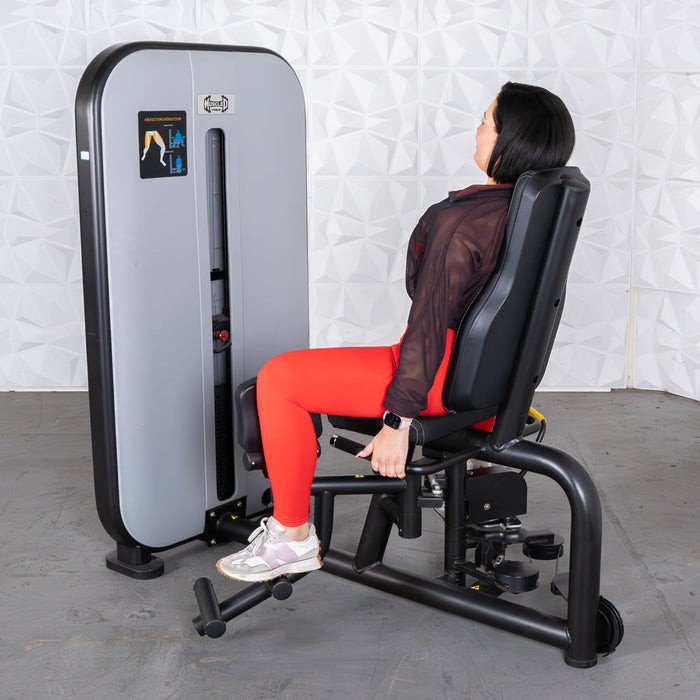 Vogue Inner/Outer Thigh - Muscle D Fitness - Adjustable Seat - Pin Selectorized - Leg Workout Combo - Sweatfully