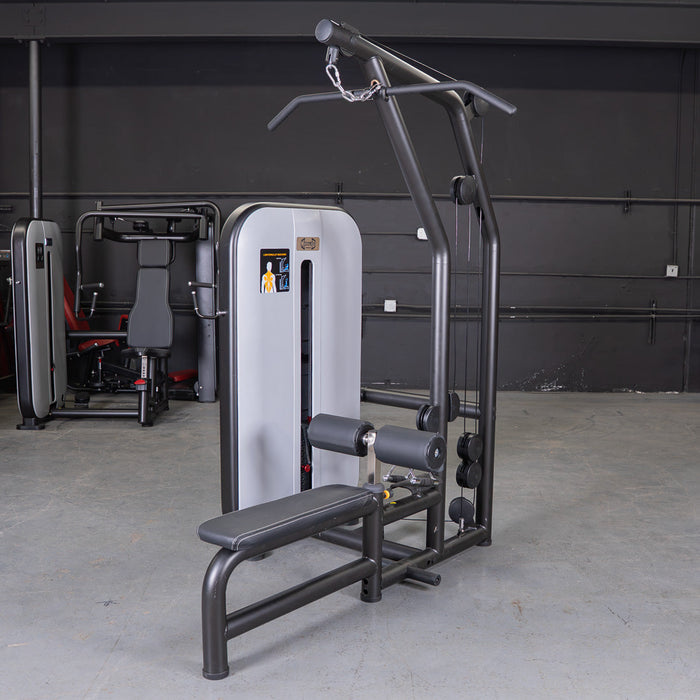 Vogue Lat/Low Row - Muscle D Fitness - Adjustable Seat - Pin Selectorized - Combo Back Machine - Sweatfully