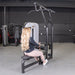 Vogue Lat/Low Row - Muscle D Fitness - Adjustable Seat - Pin Selectorized - Combo Back Machine - Sweatfully