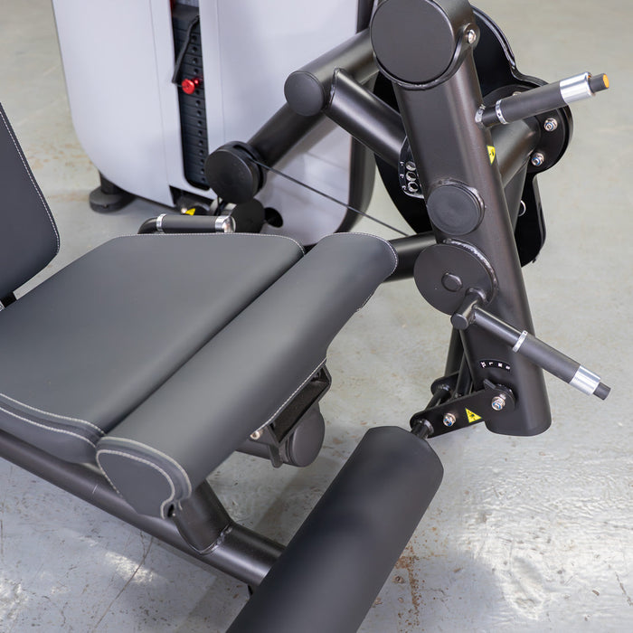 Vogue Leg Extension/Prone Leg Curl Combo - Muscle D Fitness - Seated - Adjustable - Pin Selectorized - Quads Hamstring Machine - Sweatfully
