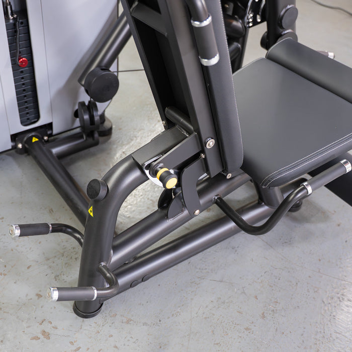 Vogue Leg Extension/Prone Leg Curl Combo - Muscle D Fitness - Seated - Adjustable - Pin Selectorized - Quads Hamstring Machine - Sweatfully