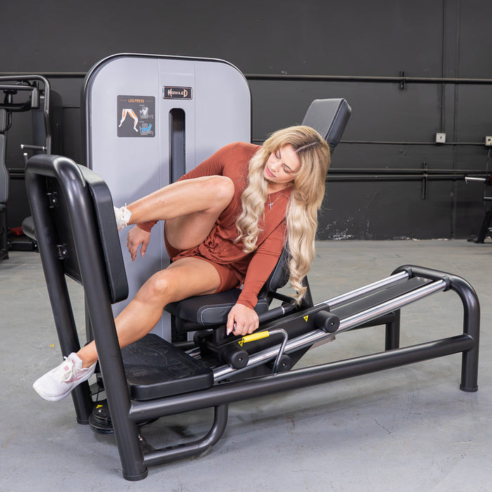Vogue Selectorized Leg Press | 240lb Stack | Muscle D - Sweatfully
