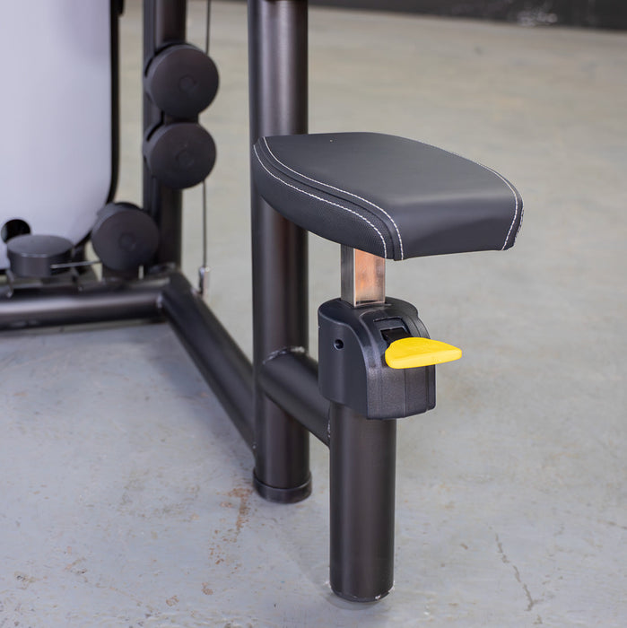 Vogue Pec Deck/Rear Delt - Muscle D Fitness - Adjustable Seat - Pin Selectorized - Chest Back Workout Combo - Sweatfully