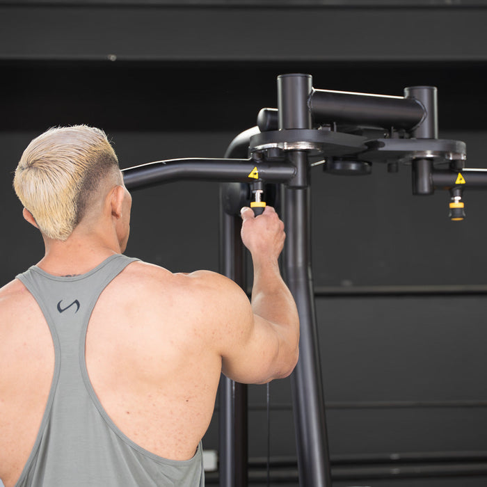 Vogue Pec Deck/Rear Delt - Muscle D Fitness - Adjustable Seat - Pin Selectorized - Chest Back Workout Combo - Sweatfully