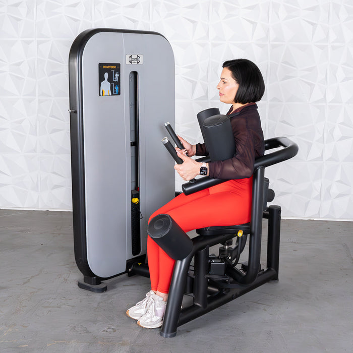 Vogue Rotary Torso - Muscle D Fitness - AdjustableSeat - Pin Selectorized - Sweatfully