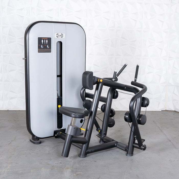 Vogue Seated Row - Muscle D Fitness -  Adjustable Seat - Pin Selectorized - Lat Workout - Sweatfully