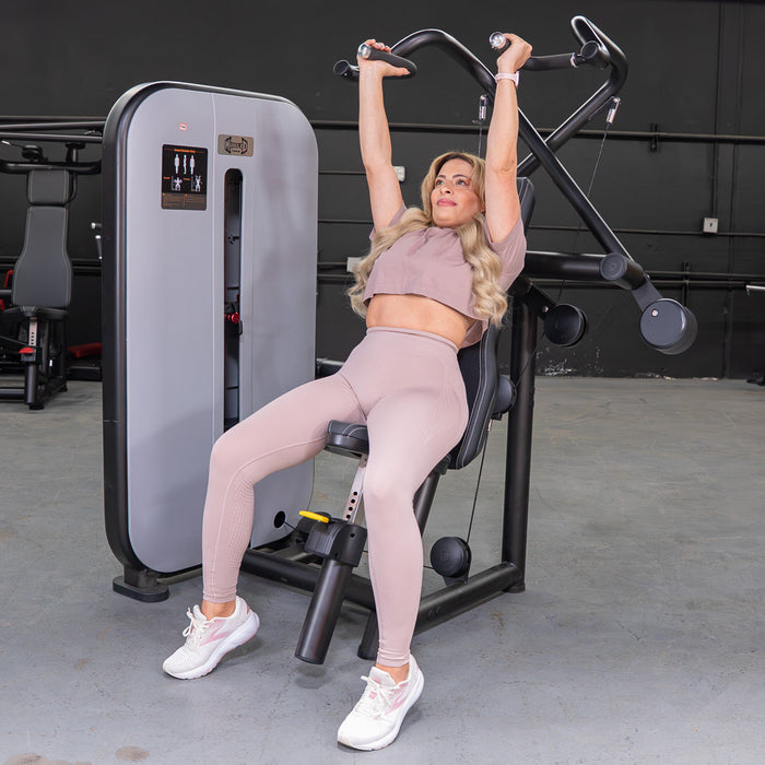 Vogue Shoulder Press - Muscle D Fitness - Adjustable Seat - Pin Selectorized - Delt Workout - Sweatfully