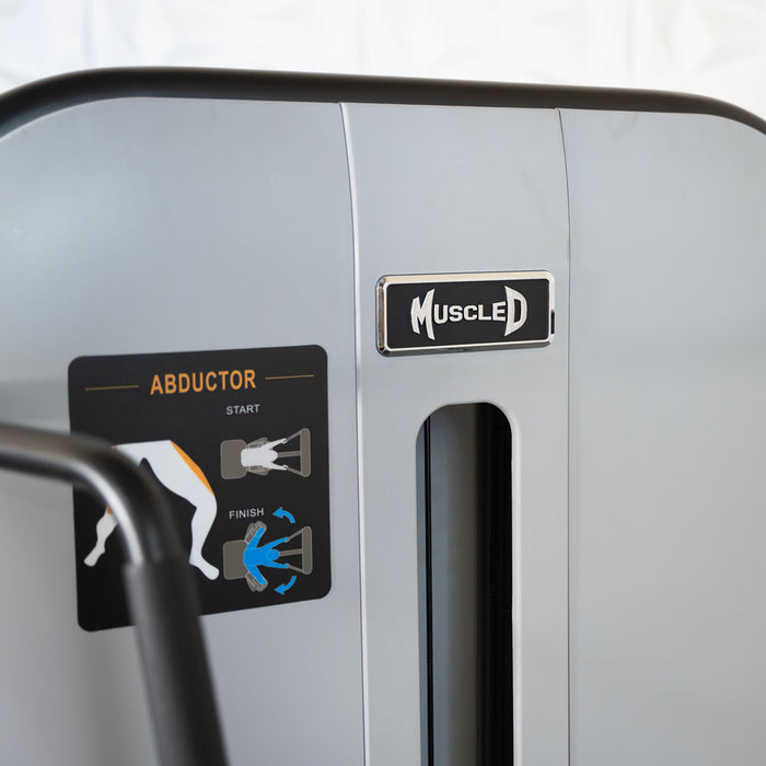 Vogue Standing Abductor Machine - Muscle D Fitness - Standing Adjustable Pin Selectorized Abductor Machine - Sweatfully