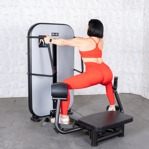 Vogue Standing Abductor Machine - Muscle D Fitness - Standing Adjustable Pin Selectorized Abductor Machine - Sweatfully