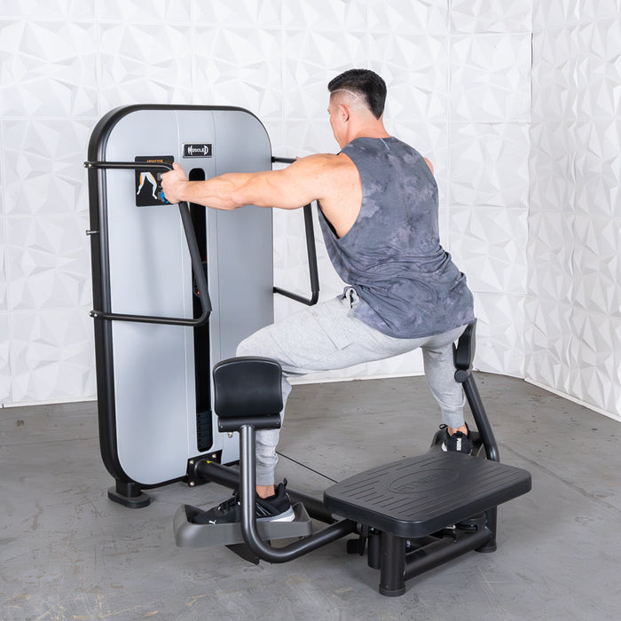 Vogue Standing Abductor Machine - Muscle D Fitness - Standing Adjustable Pin Selectorized Abductor Machine - Sweatfully