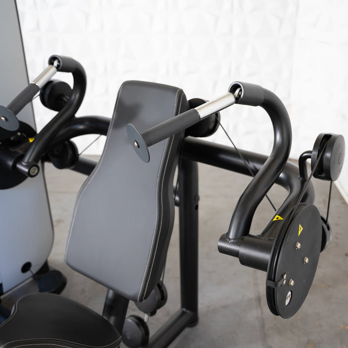 Vogue Triceps Extension - Muscle D Fitness -  Pin Selectorized - Adjustable Seat - Arm Workout - Sweatfully
