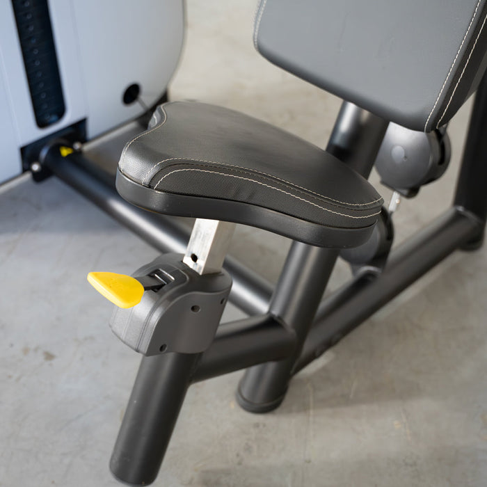 Vogue Triceps Extension - Muscle D Fitness -  Pin Selectorized - Adjustable Seat - Arm Workout - Sweatfully