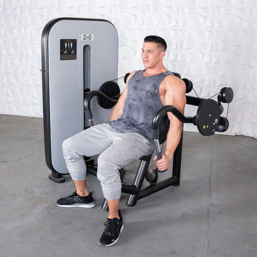 Vogue Triceps Extension - Muscle D Fitness -  Pin Selectorized - Adjustable Seat - Arm Workout - Sweatfully