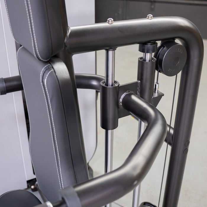 Vogue Triceps Press-Down - Muscle D Fitness - Adjustable Seat - Pin Selectorized - Arm Workout - Sweatfully
