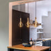 Linear Triple Pendant in Brass + Voronoi II - Sweatfully