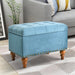 23" Square Velvet Upholstered Storage Ottoman - Sweatfully