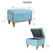23" Square Velvet Upholstered Storage Ottoman - Sweatfully